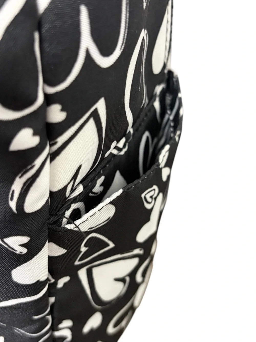 Brighton Heart Pattern Black & White Small Backpack - NWOT